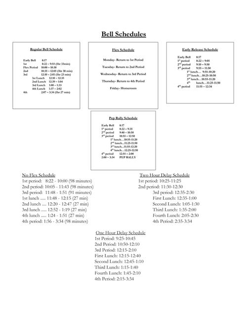 Bell Schedules 